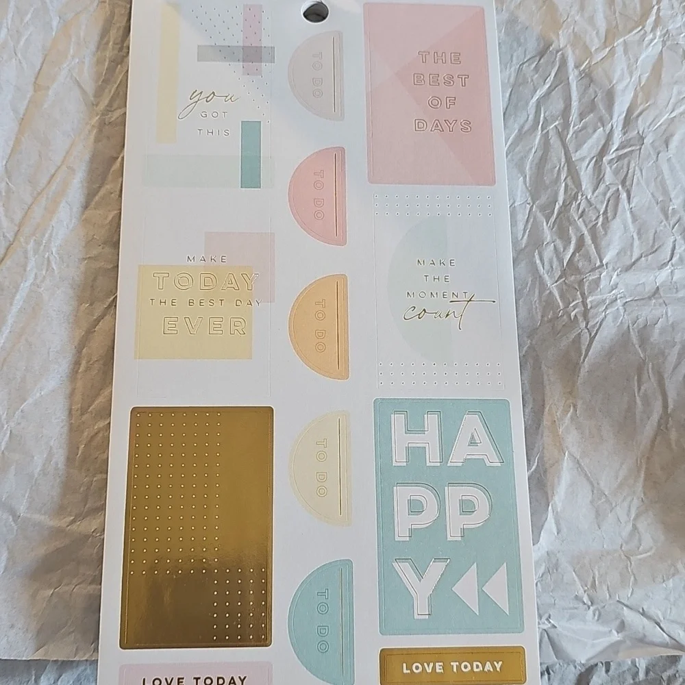 NWT The Happy Planner Happy Plans Sticker Sheets - Pastel Multi Color 1360pcd